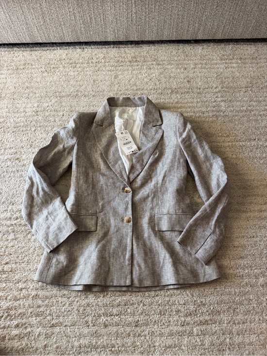 Zara Jackets & Blazers - Zara women’s 100% linen blazer size large